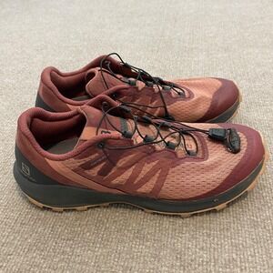 Salomon Sense Ride Shoes Womens Size 8.5 Red Cushioned Trail Sneakers 413055